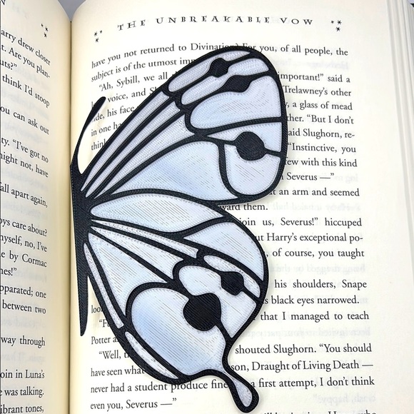 Sliver 3D Printed Butterfly Bookmark - Picture 1 of 4